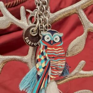 Sakroots Multicolor Owl Key & Card Holder